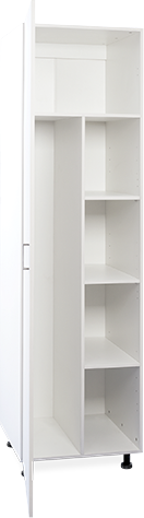 600mm 1 door white laundry broom cupboard